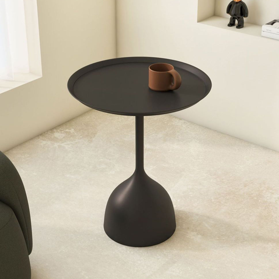 Minimalist Round Iron 1-Tier End Table