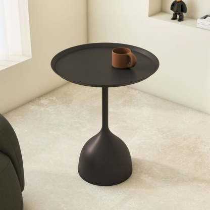 Minimalist Round Iron 1-Tier End Table