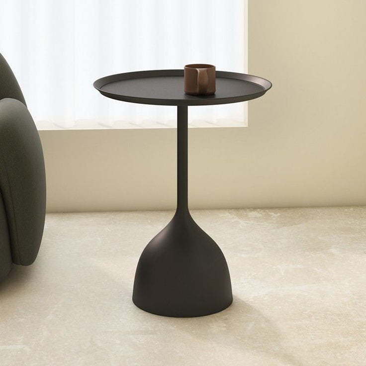 Minimalist Round Iron 1-Tier End Table