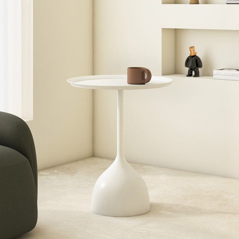 Minimalist Round Iron 1-Tier End Table