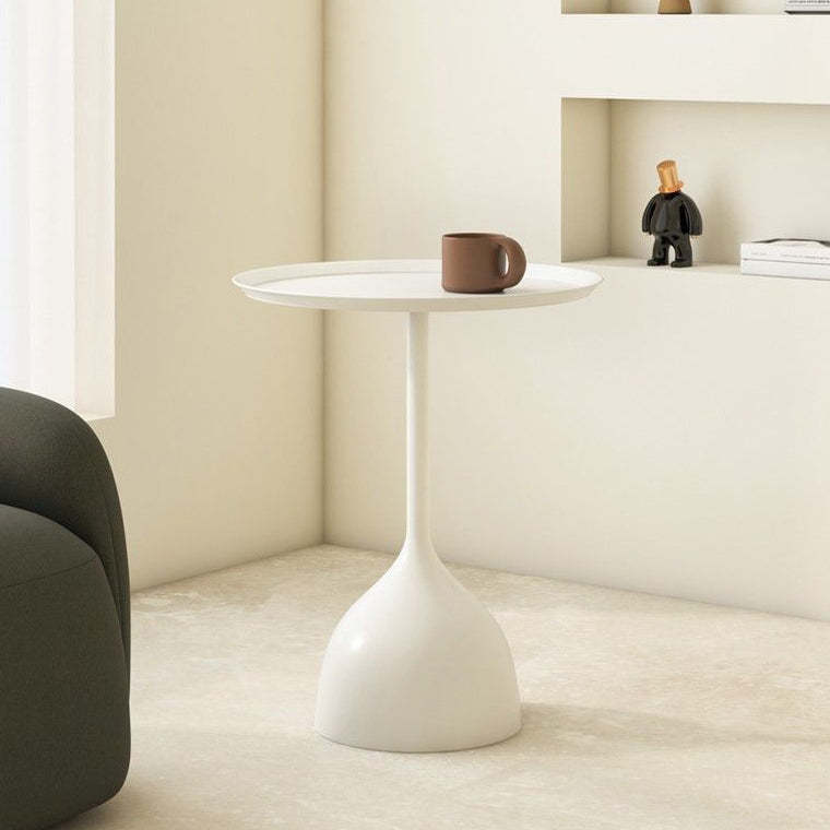 Minimalist Round Iron 1-Tier End Table