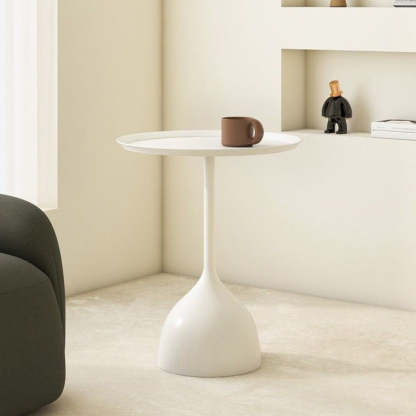 Minimalist Round Iron 1-Tier End Table