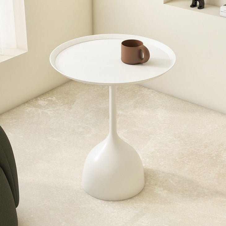 Minimalist Round Iron 1-Tier End Table