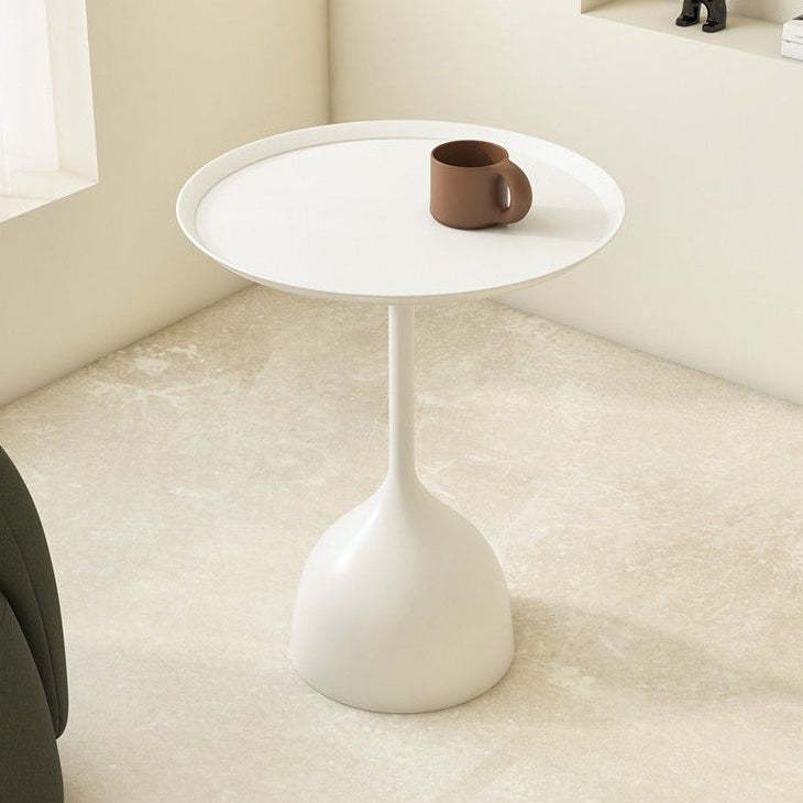 Minimalist Round Iron 1-Tier End Table