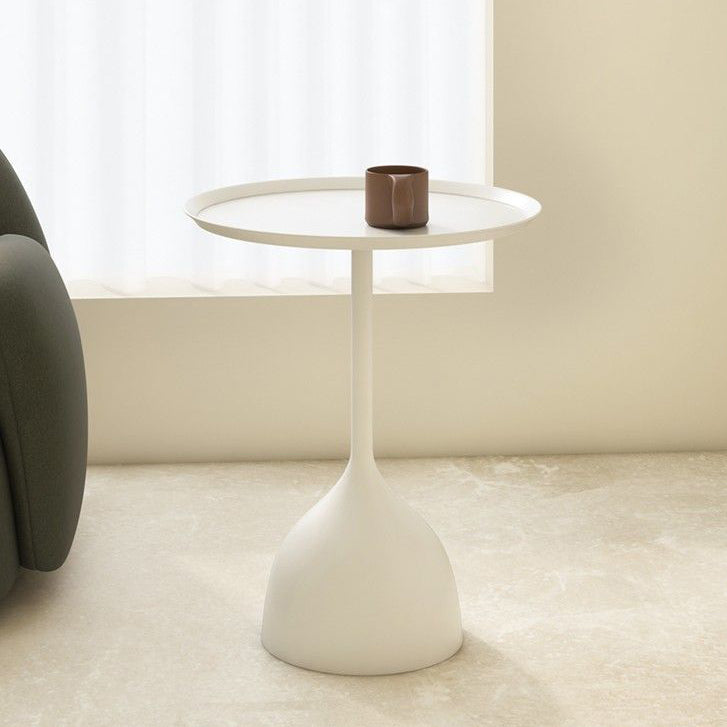 Minimalist Round Iron 1-Tier End Table