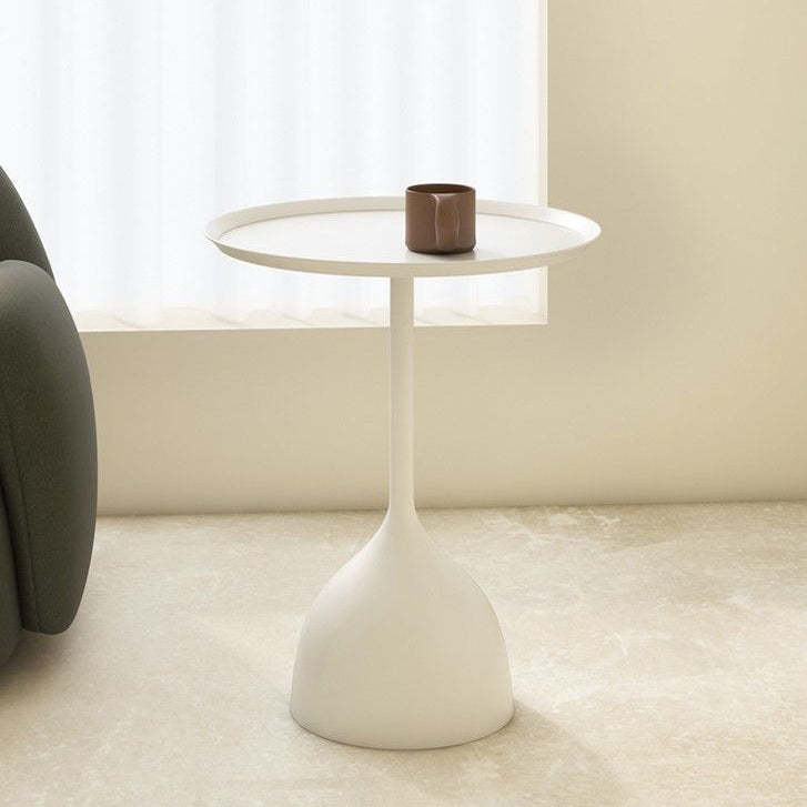 Minimalist Round Iron 1-Tier End Table