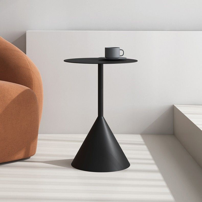 Minimalist Round Iron 1-Tier End Table