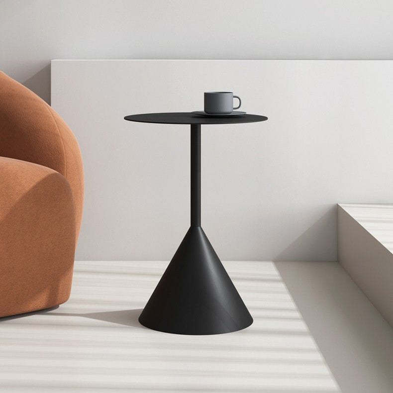 Minimalist Round Iron 1-Tier End Table