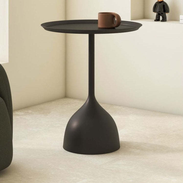 Minimalist Round Iron 1-Tier End Table