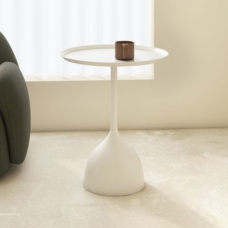 Minimalist Round Iron 1-Tier End Table