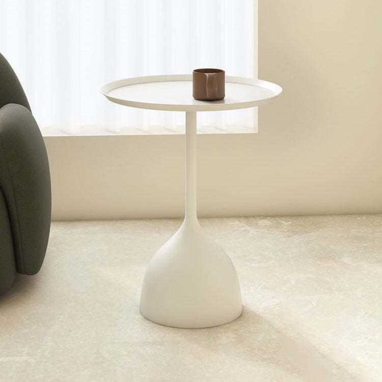 Minimalist Round Iron 1-Tier End Table