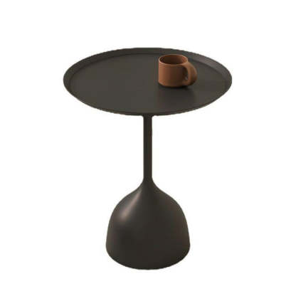 Minimalist Round Iron 1-Tier End Table