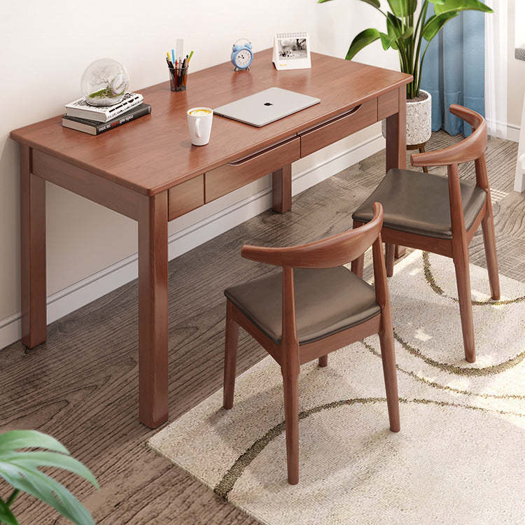 Lighom minimalist solid desk wood desks — 55.12" L x 21.65" W x 29.53" H / Walnut