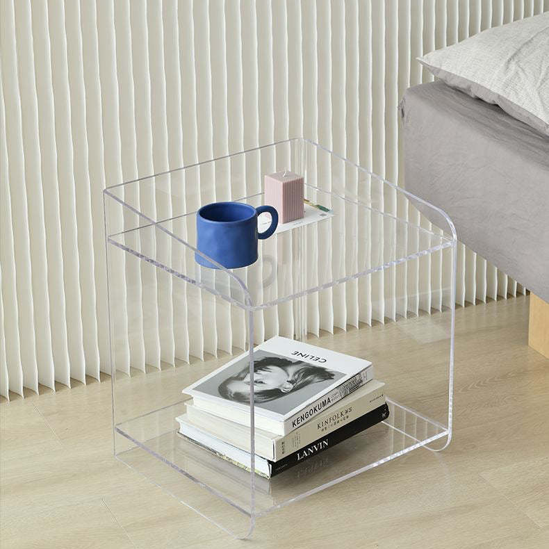 Minimalist Acrylic End Table 2-Tier