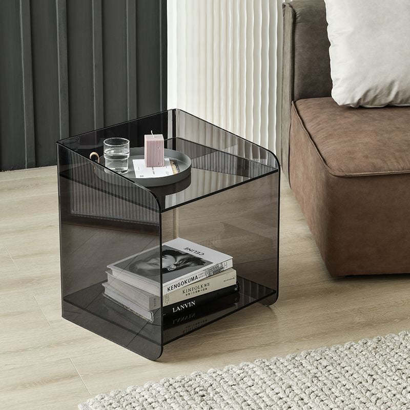 Minimalist Acrylic End Table 2-Tier