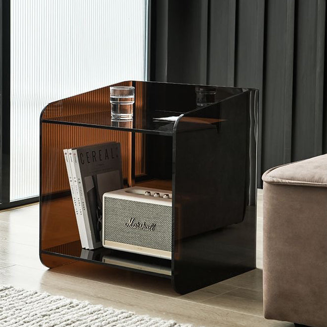 Minimalist Acrylic End Table 2-Tier