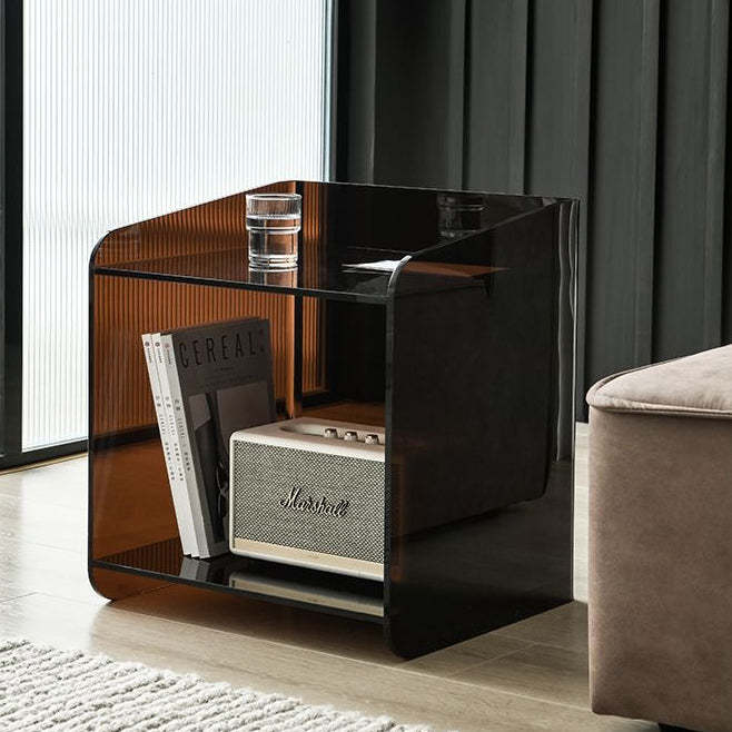 Minimalist Acrylic End Table 2-Tier