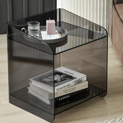 Minimalist Acrylic End Table 2-Tier
