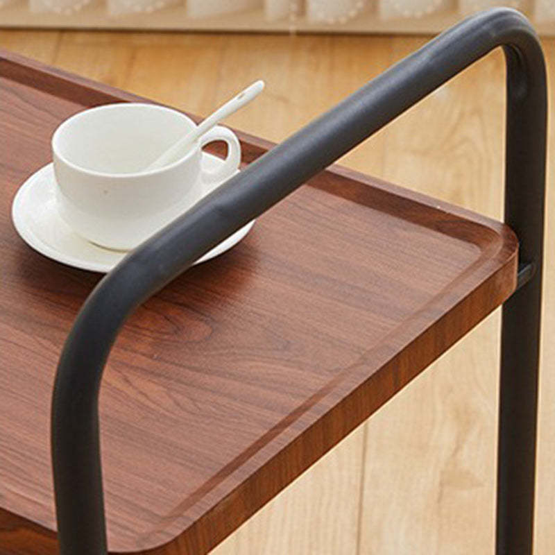 Minimalist Rectangular Iron 2-Tier End Table
