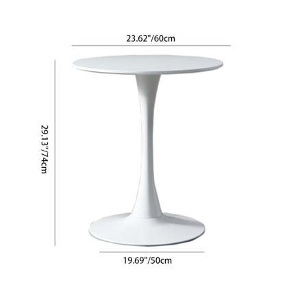 Minimalist Round Steel Base Coffee Table — Black