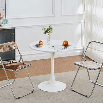 Minimalist Round Steel Base Coffee Table