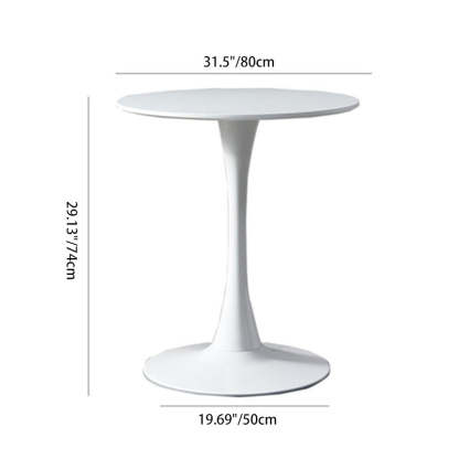 Minimalist Round Steel Base Coffee Table — Black