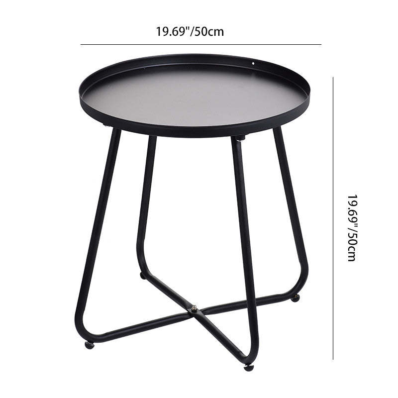 Minimalist Round X-Base Coffee Table