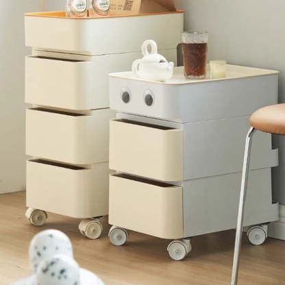 Minimalist Steel 2/3-Drawer Side Table — 3 / B