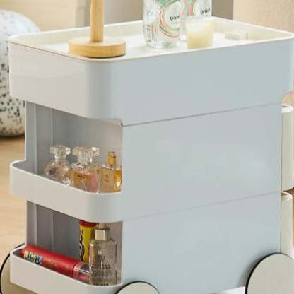 Minimalist Steel 2/3-Drawer Side Table