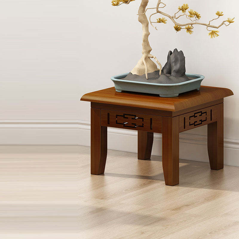 Chinese Carved Solid Wood Side Table