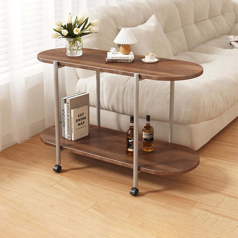 Lighom minimalist stainless oval steel end & side tables — Silver