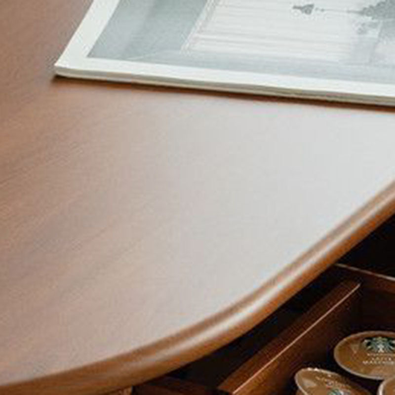 Japanese Wood Stainless Steel Coffee Table 1-Drawer