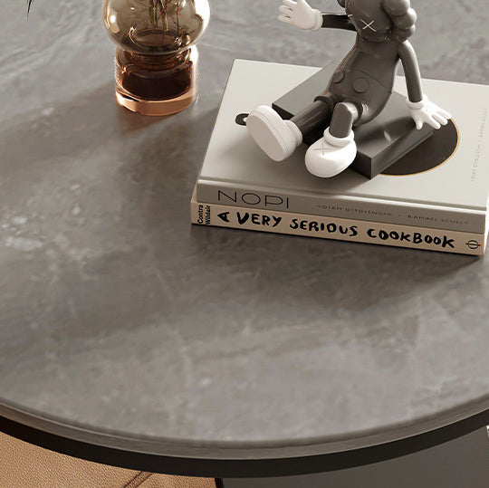 L-Shape Marble Steel Side Table — White
