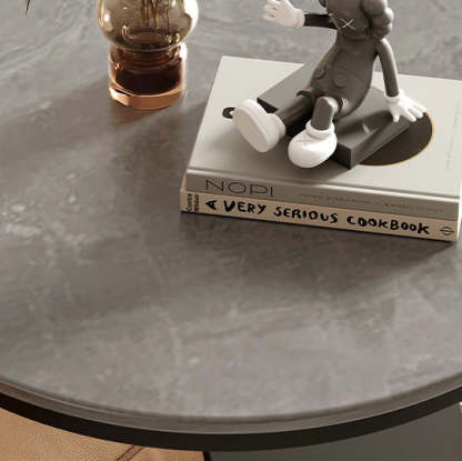 L-Shape Marble Steel Side Table — White