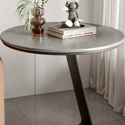 L-Shape Marble Steel Side Table — White