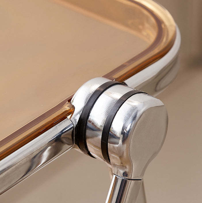 Minimalist Acrylic Plated Metal Side Table
