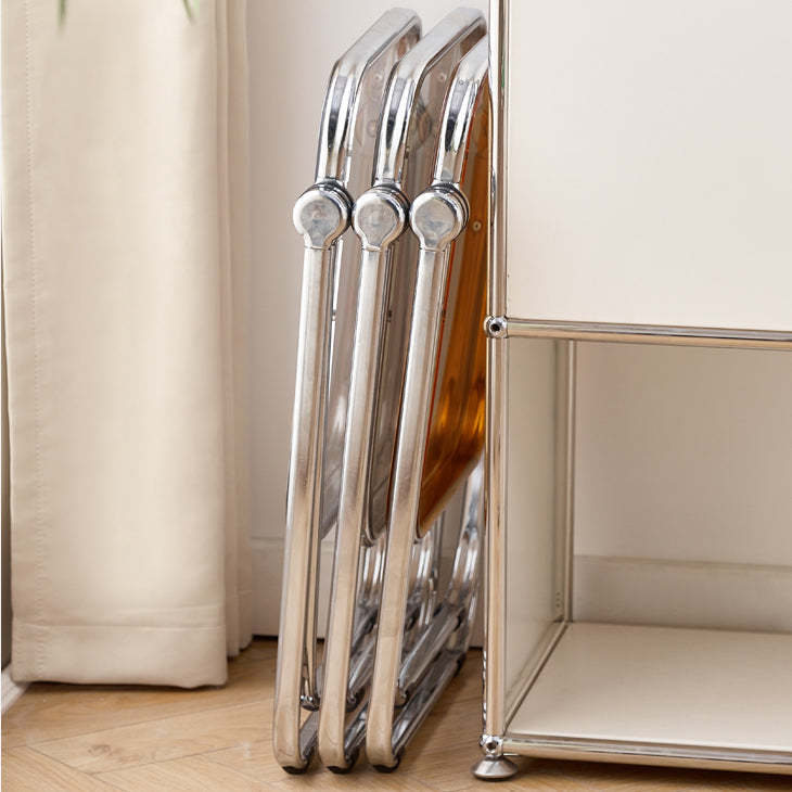 Minimalist Acrylic Plated Metal Side Table