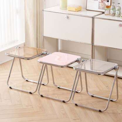 Minimalist Acrylic Plated Metal Side Table