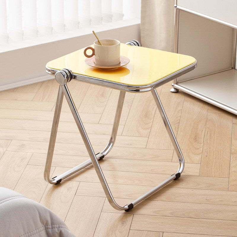 Minimalist plated yellow metal end & side tables, Lighom