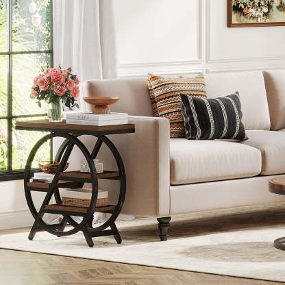 Vintage Metal 4-Tray Side Table