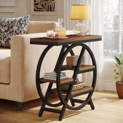 Vintage Metal 4-Tray Side Table