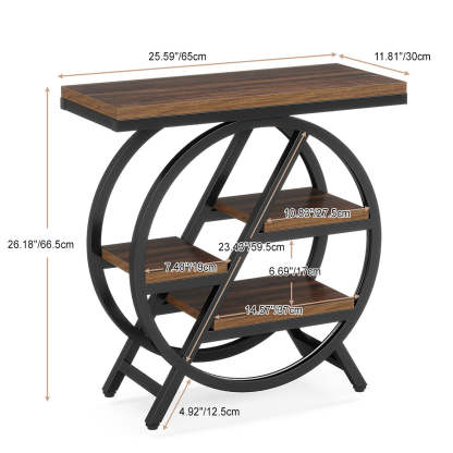 Vintage Metal 4-Tray Side Table