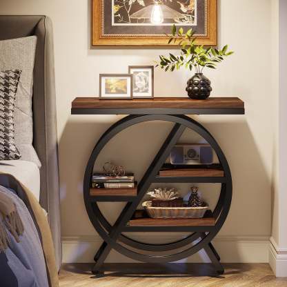 Vintage Metal 4-Tray Side Table