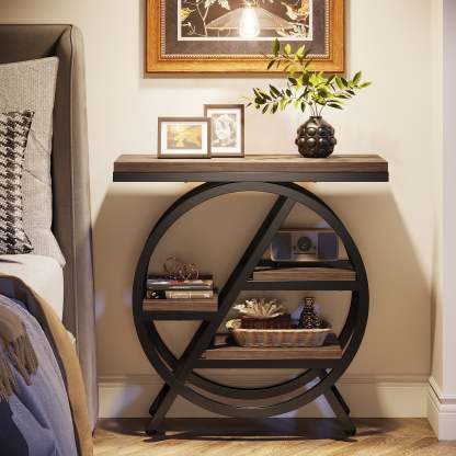 Vintage Metal 4-Tray Side Table