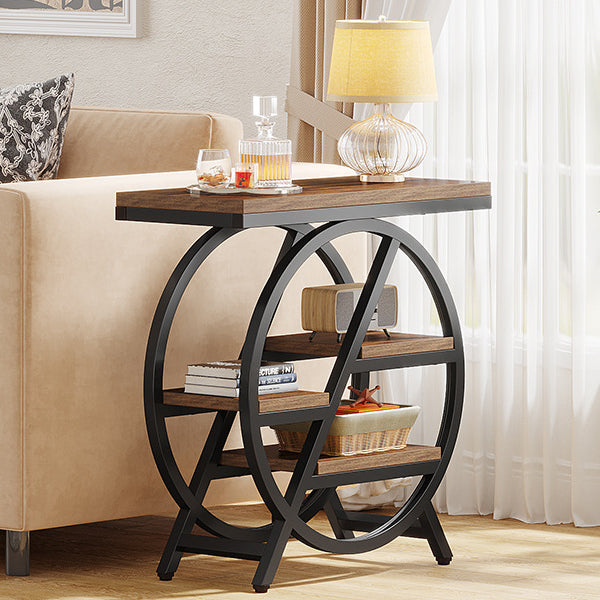 Vintage Metal 4-Tray Side Table