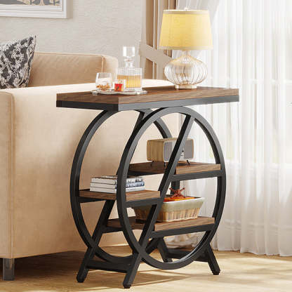 Vintage Metal 4-Tray Side Table