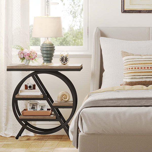 Vintage Metal 4-Tray Side Table