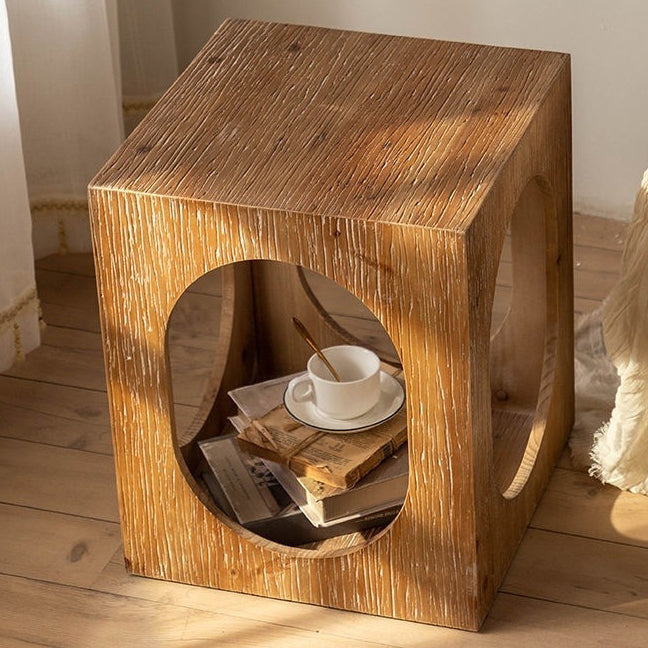 Traditional solid 2-tier end & side tables in wood