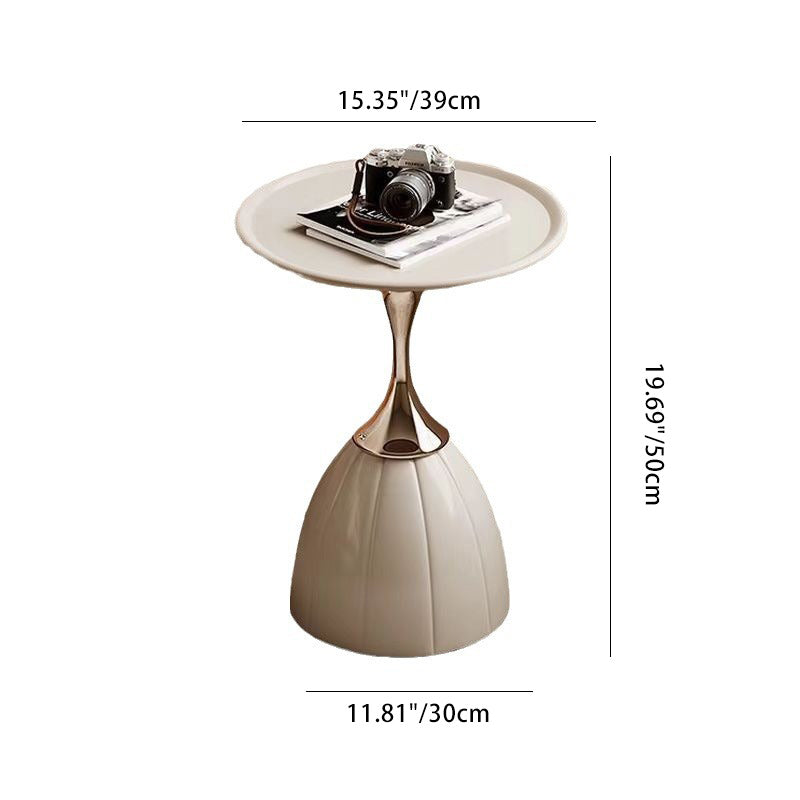 Scandinavian Lotus Stainless Steel Side Table