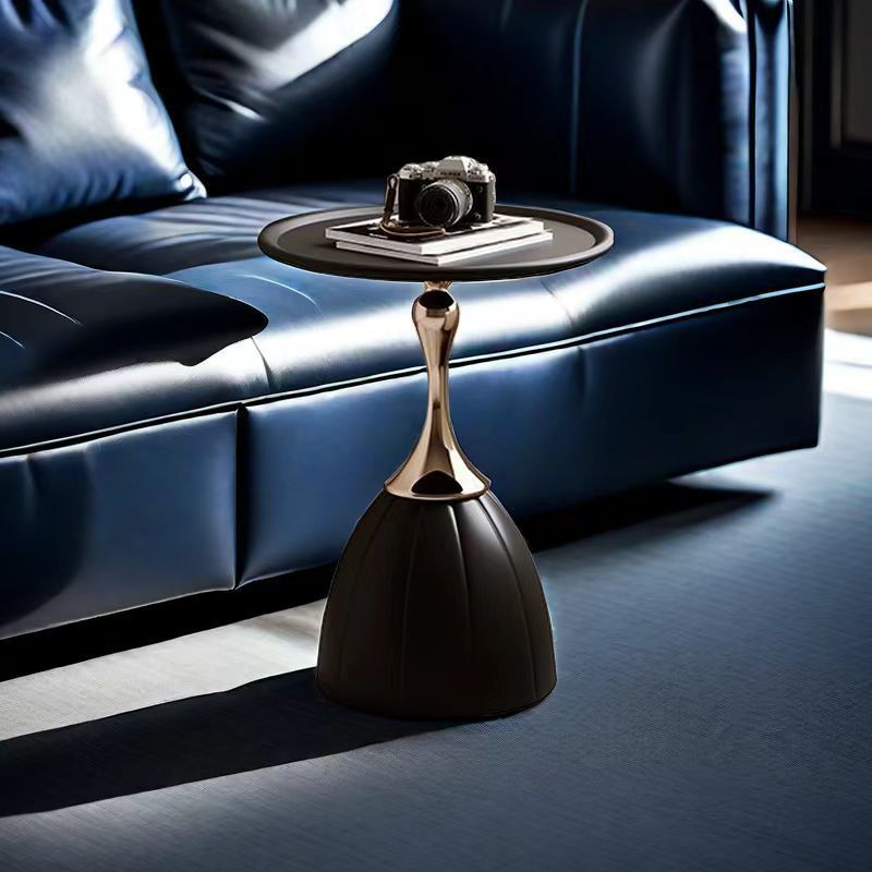 Scandinavian Lotus Stainless Steel Side Table